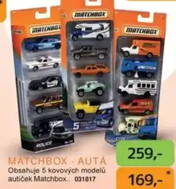 Dráčik Matchbox - autá nabídka