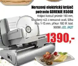 EVA Nerezový elektrický kráječ potravin GORENJE R506E nabídka