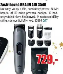 EVA Zastřihovač BRAUN AIO 3540 nabídka