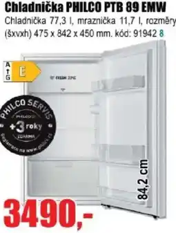 EVA Chladnička PHILCO PTB 89 EMW nabídka