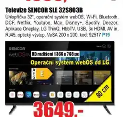 EVA Televize SENCOR SLE 32S803B nabídka
