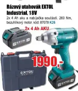 EVA Rázový utahovák EXTOL Industrial, 18V nabídka