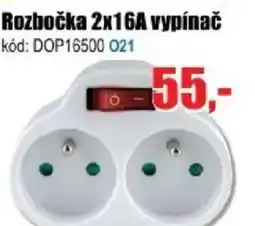 EVA Rozbočka 2x16A vypínač nabídka