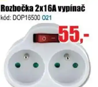 EVA Rozbočka 2x16A vypínač nabídka
