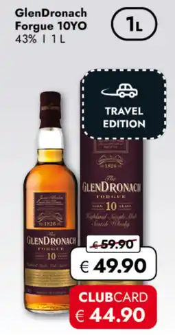 TRAVEL FREE GlenDronach Forgue 10YO 43% nabídka