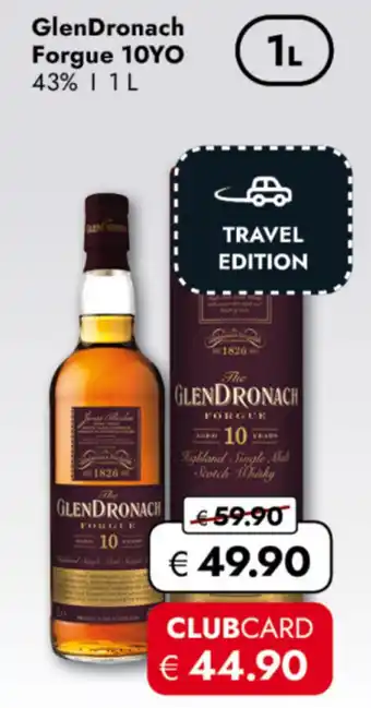 TRAVEL FREE GlenDronach Forgue 10YO 43% nabídka