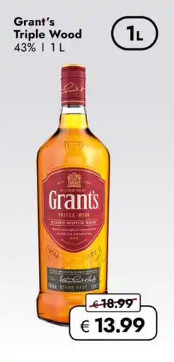 TRAVEL FREE Grant's Triple Wood 43% nabídka