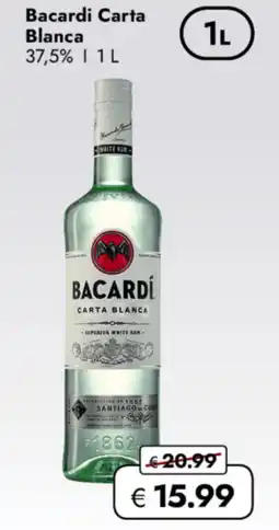 TRAVEL FREE Bacardi Carta Blanca 37.5% nabídka