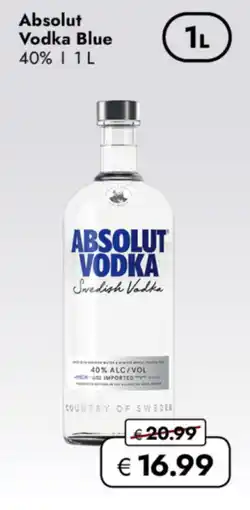 TRAVEL FREE Absolut Vodka Blue 40% nabídka
