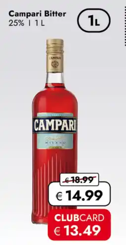 TRAVEL FREE Campari Bitter 25% nabídka