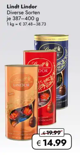 TRAVEL FREE Lindt Lindor nabídka
