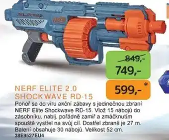 Dráčik Nerf Elite 2.0 shockwave RD-15 nabídka