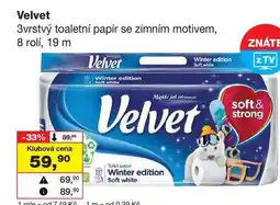 Barvy a laky drogerie Velvet 3vrstvý toaletní papír se zimním motivem, 8 rolí nabídka