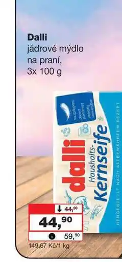 Barvy a laky drogerie Dalli jádrové mýdlo na praní, 3x 100 g nabídka