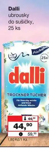 Barvy a laky drogerie Dalli ubrousky do sušičky, 25 ks nabídka