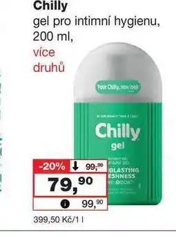 Barvy a laky drogerie Chilly gel pro intimní hygienu, 200 ml nabídka