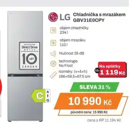 Expert LG Chladnička s mrazákem GBV31E0CPY nabídka