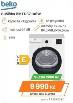 Expert Beko Sušička BMTD37146W nabídka