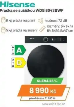 Expert Hisense Pračka se sušičkou WD518043BWF nabídka