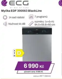 Expert ECG Myčka EDF 300563 BlackLine nabídka