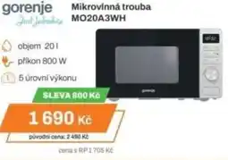 Expert Gorenje Mikrovlnná trouba MO20A3WH nabídka