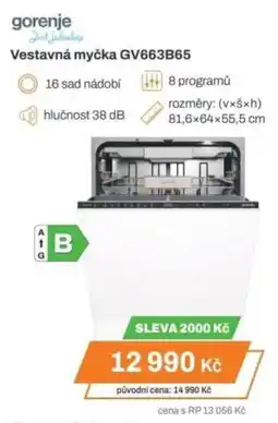 Expert Gorenje Vestavná myčka GV663B65 nabídka