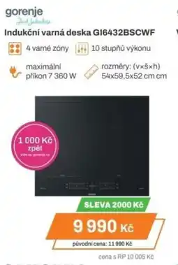 Expert Gorenje Indukční varná deska GI6432BSCWF nabídka