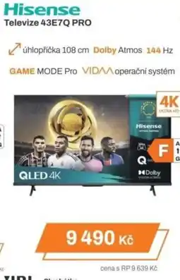 Expert Hisense Televize 43E7Q PRO nabídka