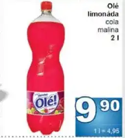 Jip Olé! limonáda nabídka