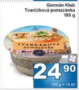 Jip Gurmán Klub Tvarůžková pomazánka nabídka