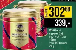 Jip Whittard sypaný čaj nabídka