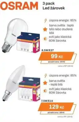 Expert OSRAM 3pack Led žárovek nabídka