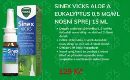Alphega Lékárna Sinex Vicks aloe a eukalyptus 0,5 mg/ml nosní sprej nabídka