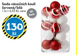 TEDi Sada vánočních koulí červené/bílé nabídka