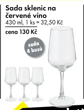 Sada sklenic na červené víno