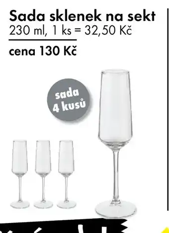 Sada sklenek na sekt