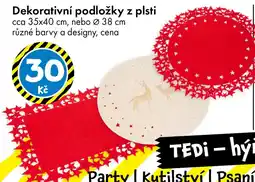 TEDi Dekorativní podložky z plsti nabídka
