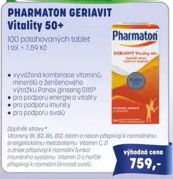 Pharmaton Geriavit Vitality 50+
