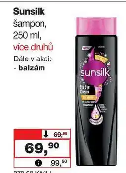 Barvy a laky drogerie Sunsilk šampon, 250 ml nabídka