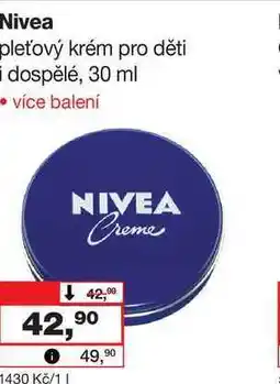 Barvy a laky drogerie Nivea pleťový krém pro děti dospělé, 30 ml nabídka