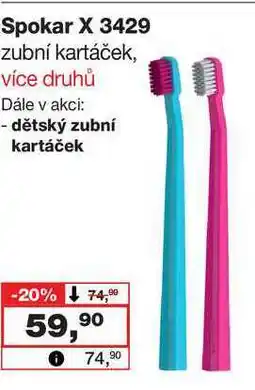 Barvy a laky drogerie Spokar X 3429 zubní kartáček, více druhů nabídka