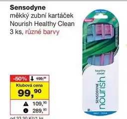 Barvy a laky drogerie Sensodyne měkký zubní kartáček Nourish Healthy Clean 3 ks nabídka