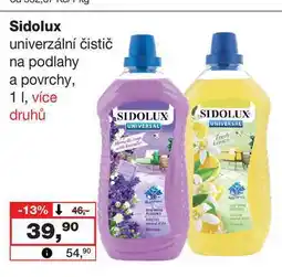 Barvy a laky drogerie Sidolux univerzální čistič na podlahy a povrchy, 1l nabídka