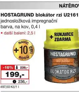 Barvy a laky drogerie HOSTAGRUND blokátor rzi U2161 jednosložková impregnační barva, na kov, 0,4l nabídka