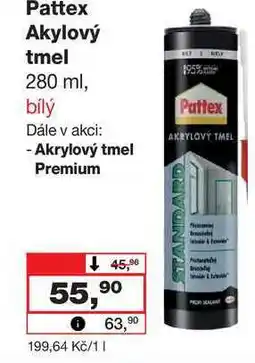 Barvy a laky drogerie Pattex Akylový tmel 280 ml, bílý nabídka