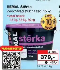 Barvy a laky drogerie REMAL Stěrka vyrovnávací štuk na zeď, 15 kg nabídka