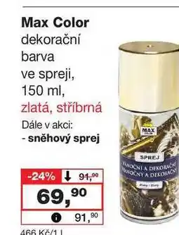 Barvy a laky drogerie Max Color dekorační barva ve spreji, 150 ml nabídka