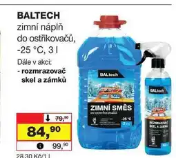 Barvy a laky drogerie BALTECH zimní náplň do ostřikovačů, -25 °C, 3l nabídka