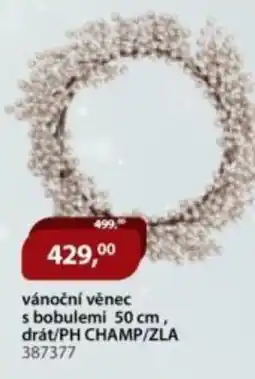 M.A.T. Vánoční věnec s bobulemi , drát/ph champ/zla 387377 nabídka