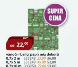 M.A.T. Vánoční balicí papír mix dekorů nabídka